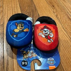 Paw Patrol Blue and Red Character Toddler Slippers